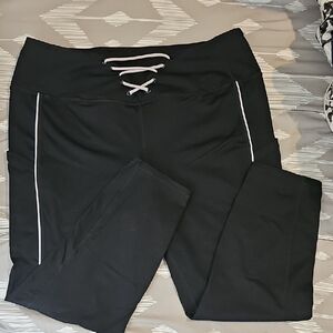 Torrid Active Black Faux Lace-Up Workout Pants